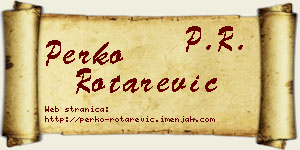 Perko Rotarević vizit kartica